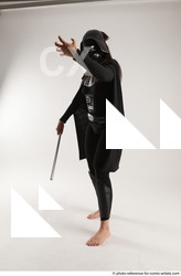 Woman Adult Athletic White Fighting with sword Standing poses Casual