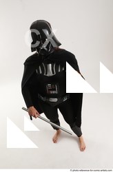 Woman Adult Average White Fighting with sword Standing poses Coat