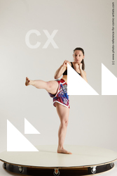 Man Young Athletic White Kick fight Fight Sportswear