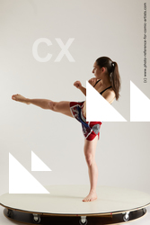 Man Young Athletic White Kick fight Fight Sportswear