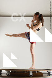 Man Young Athletic White Kick fight Fight Sportswear