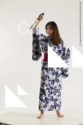 Woman Young Athletic Standing poses Asian Costumes