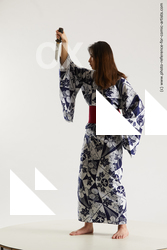 Woman Young Athletic Standing poses Asian Costumes