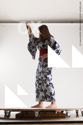 Woman Young Athletic Standing poses Asian Costumes