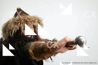 Man Adult Average White Fighting with sword Fight Costumes