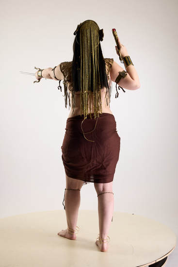 Woman Adult Chubby White Fighting with knife Standing poses Costumes