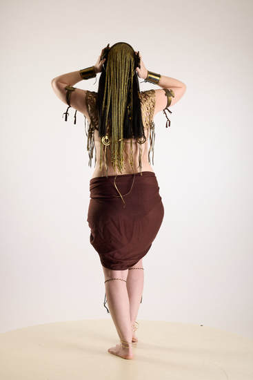 Woman Adult Chubby White Fighting with knife Standing poses Costumes