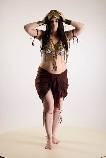 Woman Adult Chubby White Fighting with knife Standing poses Costumes