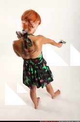 Woman Adult Average White Fighting with gun Standing poses Casual