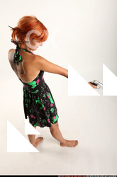 Woman Adult Average White Fighting with gun Standing poses Casual