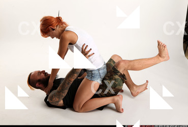 Man Adult Average White Fist fight Laying poses Casual