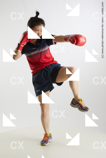 Woman Adult Average Kick fight Fight Sportswear Asian