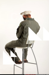 Man Adult Average White Daily activities Sitting poses Army