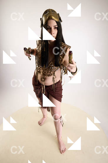 Woman Adult Average White Fighting with knife Standing poses Costumes