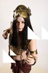 Moira Cosplay Ancksunamun Standing with Knifes 015