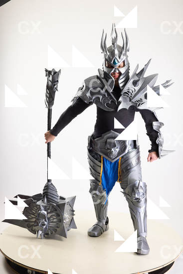 Man Adult Average White Fighting with hammer Standing poses Costumes