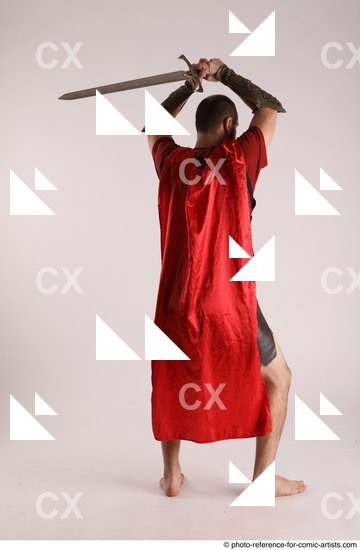 Man Adult Average White Fighting with sword Standing poses Costumes