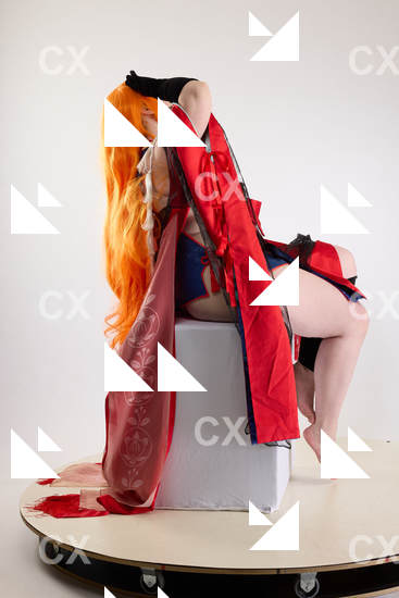 Woman Adult Chubby White Daily activities Sitting poses Costumes