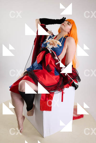 Woman Adult Chubby White Daily activities Sitting poses Costumes