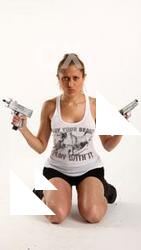 agnes-kneeling-uzi-pistol