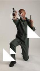 ERIC KNEELING POSE WITH GUNS