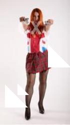 TINA STANDING POSE WITH TWO GUNS 