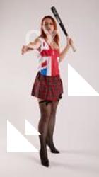 TINA STANDING POSE WITH BASEBALL BAT #2