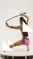 ELMER DIFFERENT KNEELING POSES WITH KATANA