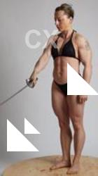 Karolina FIGHTING WITH SWORD