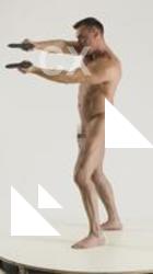 MICHAEL NAKED MAN DIFFERENT POSES WITH GUNS