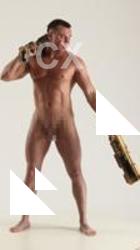 MICHAEL NAKED SOLDIER WITH GUNS