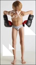 Standing boy with box gloves Novel