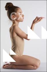 Kneeling little girl with bird Doroteya