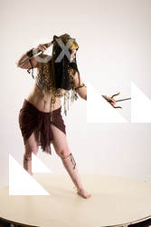 Moira Cosplay Ancksumanun Fight Pose With Daggers