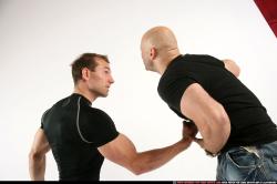Adult Muscular White Fist fight Standing poses Sportswear Men