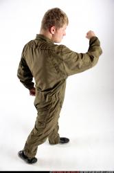 Man Young Average White Fist fight Standing poses Army