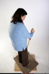 Woman Old Chubby White Daily activities Standing poses Casual