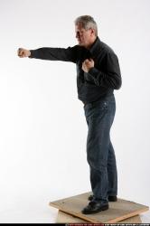 Man Old Average White Fist fight Standing poses Casual