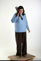 Woman Old Chubby White Martial art Standing poses Casual