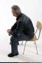 Man Old Average White Daily activities Sitting poses Casual