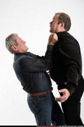 Old Chubby White Fist fight Standing poses Casual Men