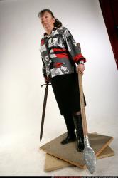 Woman Old Average White Martial art Standing poses Casual