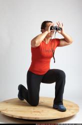Woman Adult Muscular White Neutral Kneeling poses Sportswear
