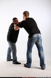Adult Chubby White Fist fight Standing poses Casual Men