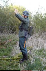 Adult Average White Fighting with rifle Standing poses Army Men