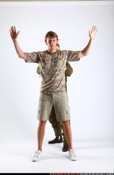 Adult Average White Neutral Standing poses Army Men