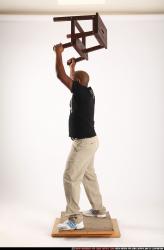 Man Old Average Black Throwing Standing poses Casual
