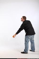 Man Adult Chubby White Throwing Moving poses Casual