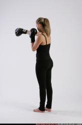 Woman Adult Athletic White Fist fight Standing poses Sportswear