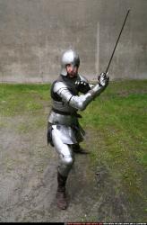Man Adult Average White Fighting with sword Standing poses Army